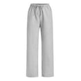 thumbnail image 1 of Pincandy Women's Casual Striped Pants - Elastic Waist with Pockets, Loose Fit for Daily Wear, 1 of 3