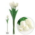 thumbnail image 3 of Spencer 20Pcs White Artificial Tulips Flowers Real Touch Fake Tulips for Wedding Bouquets Arrangement Valentine's Day Party Room Decor, 3 of 6