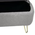 thumbnail image 7 of 39"Storage Ottoman Bench for End of Bed, Modern Faux Fur Entryway Bench with  Gold Legs, Upholstered Padded Storage Bench for Living Room, Bedroom, Dining Room, Grey, 7 of 7