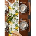 thumbnail image 5 of Table Runner Dresser Scarf 13 x 36 Inch Lemon Summer Floral Lemon Yellow Green Table Runners Non-Slip Heat Kitchen Dining Table Decor for Indoor Outdoor Home Party Decoration, 5 of 7