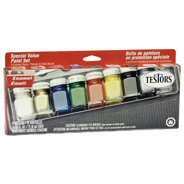 Testors AllPurpose Gloss Enamel Paint Set, 8Colors