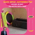 thumbnail image 3 of Mersco 2-in-1 Swing Set for Backyard with Stand, Swing Heavy Duty 440lbs Metal Outdoor Swing Stand, Contain 1 Saucer 32" & 1 Belt Seat 26.2" for Playground, Backyard Playset,Pink, 3 of 10