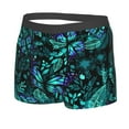 thumbnail image 2 of Wukai Blue Floral with Butterflies Print Men’s Underwear Breathable Boxer Briefs,&nbsp;Moisture Wicking & Breathable-Large, 2 of 7
