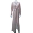 thumbnail image 2 of Robe à Sequins Col en V Profond pour Femmes avec Fente Manches Longues Robe de Soirée Club pour Femmes Nouvelle, 2 of 3
