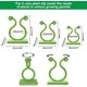 thumbnail image 2 of Paquete de 100 soportes para plantas trepadoras montados en la pared - 3 tamaños - Ganchos autoadhesivos - Fijación invisible - Clips de fijación para vegetales (100 clips verdes), 2 of 5