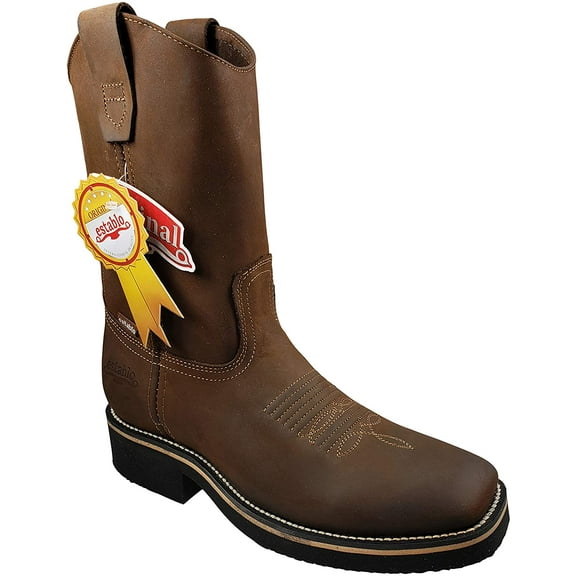 Work Boots for Men's Leather Western Establo Boots