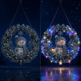 thumbnail image 3 of DIY Christmas Wreath Kit with LED Lights, Light-Up Pearl Painting Kit, Diamond Art Wreath for Adults, Beaded Christmas Wreath Ornament for Door & Wall, 9.45" × 9.45", Akmoler, 3 of 5