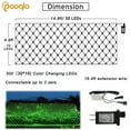 thumbnail image 4 of Pooqla Net Lights, 300LED 14.8x4.9ft Christmas Outdoor Mesh Lights 8 Modes Green Wire, Connectable Waterproof Decorative Light for Bushes Tree Garden ,Green, 4 of 7