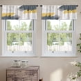 thumbnail image 2 of LALILO Kitchen Curtain Valance Japanese Brush Cover Rod Pocket Window Curtain 52"x 18" Set of 2, 2 of 6
