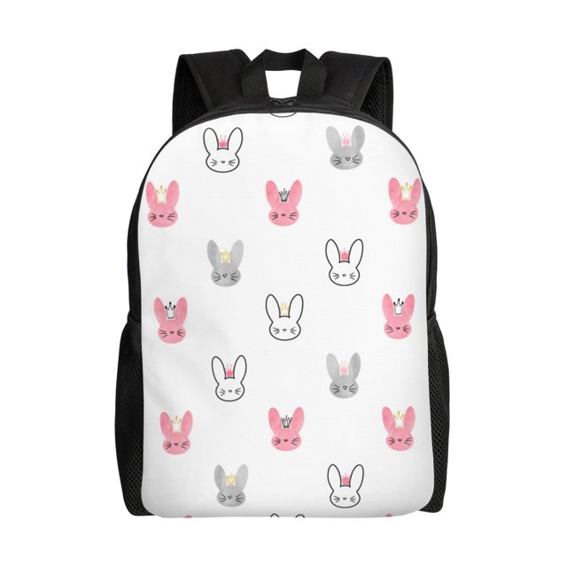Disketp Girl Rabbit Mochila Unisex de Apertura Lateral Completa, Mochila para Laptop para Escuela, Trabajo y Viajes