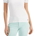 thumbnail image 3 of Tommy Hilfiger Women's Puffed Sleeve Top White Size X-Small, 3 of 3