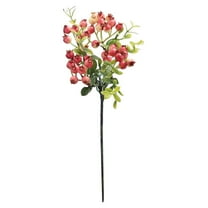 Plastic Artificial Blueberries Fake Blue Berries Plant Blueberry Artificial Flowers for Home Wedding Office Party Decor