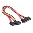 thumbnail image 3 of Chenyang CY SATA III 3.0 7+15 22 Pin SATA Male to Female Data Power Extension Cable 30cm Red Color Cable, 3 of 7