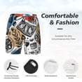thumbnail image 3 of Fotbe French Food Traje de Baño para Hombre – Shorts de Natación de Secado Rápido con Forro y Bolsillos-3X-Large, 3 of 6
