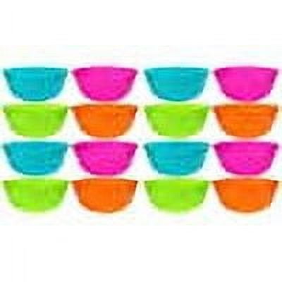 Black Duck Brand synthetic 16 Round 5" Large Colorful Serving Bowls Perfect for Parties, BBQ's, Regular Use, Picnics, and More!
