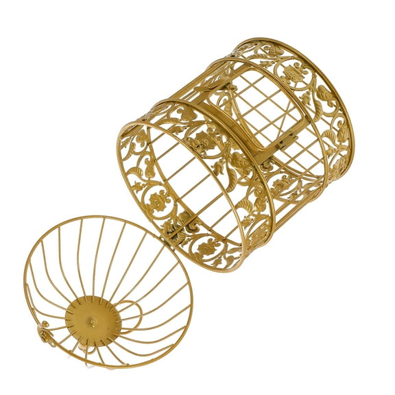 2pcs Birdcage Wedding Decor Hanging Birdcage Lantern Metal Tealight Holder Candy Box Vintage Decorative Centerpieces for Wedding Party
