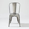 thumbnail image 4 of Heavenly Collection Silver Metal Dining Chairs – Set of 4, Modern & Durable for Kitchen or Dining Room, 4 of 12