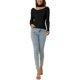 thumbnail image 2 of INSPIRE CHIC Women's Long Sleeve V Neck Chocker Slim Fit Sweater Tops Black XL, 2 of 6