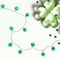 thumbnail image 3 of Northlight LED St Patrick's Day Shamrock String Lights with Timer - Green - 5.5' Clear Wire - 20ct, 3 of 7