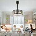 thumbnail image 4 of Oaks Aura 18" Water Glass Ceiling Fan with Remote, 6-Speed, Adjustable Height 6-Blades Ceiling Lighting, 4 of 9