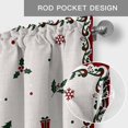 thumbnail image 6 of Christmas Snowman Farmhouse Short Window Curtain Valances, Xmas Tree Snowflake Burlap Winter Rod Pocket Kitchen Valances for Living Room Bedroom Bathroom Cafe 42" x 18", 6 of 8