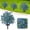 Blue, variant on Artificial Flower With Detachable Garden Stake Realistic Morning Glory Bush Yard Stakes For Outdoor Decorations (Multi Color 60cm),fake plant