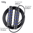 thumbnail image 2 of Quickwittc Weighted Jump Rope - For fitness , cardio, boxing , crossfit, endurance training, Jumping Exercise. Quickwittc blue black, 2 of 5