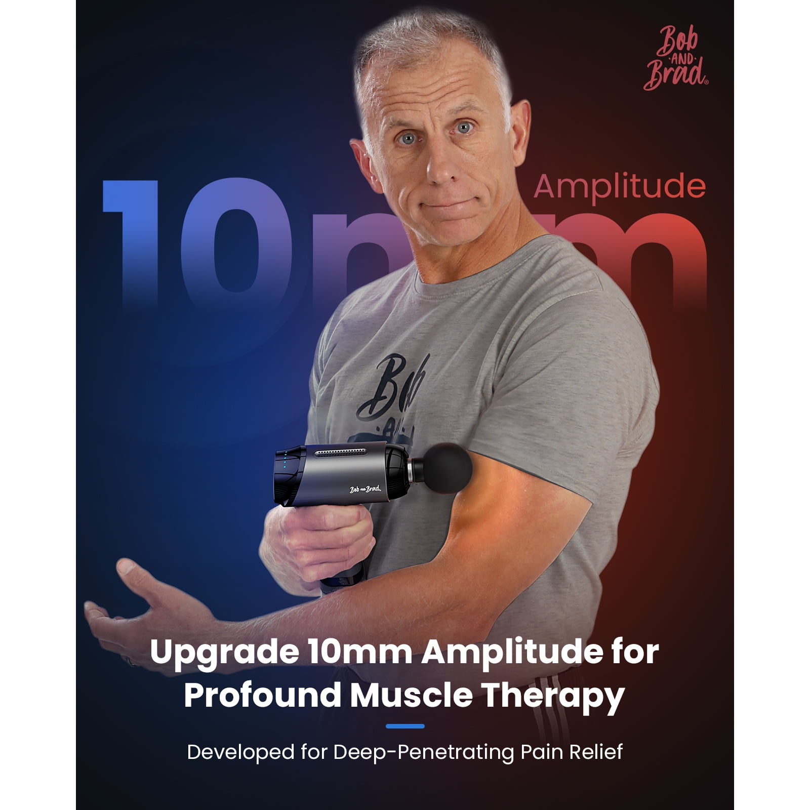 BOB AND BRAD T2 Pro Massage Gun with Heat and Cold, Deep Tissue Percussion Massager Gun, Muscle Massager, Electric Back Massagers for Professional Athletes Home Gym