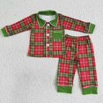 thumbnail image 1 of Venta al por mayor Boutique bebé niña Navidad niños Boutique traje pijamas ropa de dormir ropa cárdigan azul camisa Santa pantalones conjunto infantil, 1 of 2