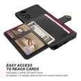 thumbnail image 4 of Galaxy Note 10 Plus Wallet Case, Shockproof Rubber Card Holder Wallet PU Leather Back Phone Case Kickstand Protective Scratch Hybrid Bumper Shell for Samsung Galaxy Note 10 Plus 6.8 inch, Black, 4 of 7
