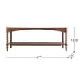 thumbnail image 5 of GZXS Rustic Wood Coffee Table, 2-Tier Rectangle Center Storage Table with Lower Shelf & Turned Legs, for Living Space, Lounge Area, Home Office, 47.1"L x 22"W x 18.3"H, Brown, 5 of 10