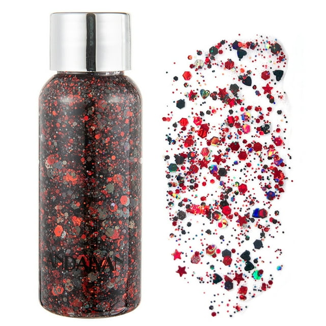 Brillante Luminoso para Rostro y Cuerpo: Gel de Escarcha Multicolor para Maquillaje de Escenario y Fiestas, Variedad de Tonalidades Iridiscentes, Fácil de Aplicar y Remover, Ideal para Uso en Piel,