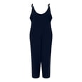 thumbnail image 3 of Women's Sleeveless V-Neck Loose Fit Jumpsuit with Pockets Casual Baggy Summer Outfit, 3 of 6
