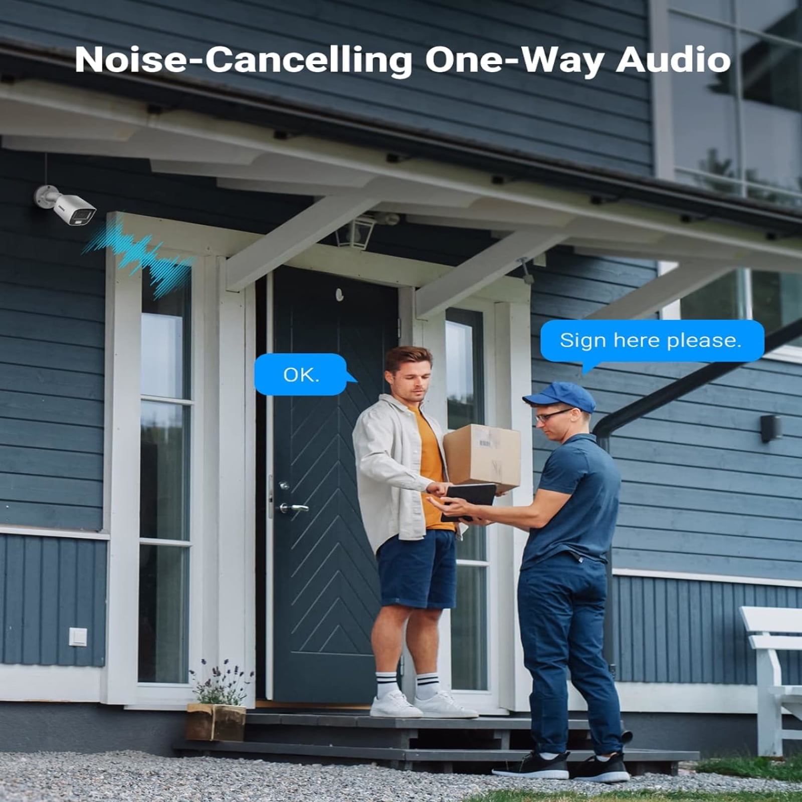 ANNKE 4Pcs 1080P Security Camera Kits with Smart Dual Light, Built-in Mic, 4-in-1 (TVI/AHD/CVI/CVBS) CCTV Surveillance Cam with 3.6mm Lens&78° Angle of View, IP67 Weatherproof with Power Cables