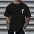 thumbnail image 2 of Gubotare Men's Short Sleeve Solid Crew Neck T-Shirt (Black,XXL), 2 of 3