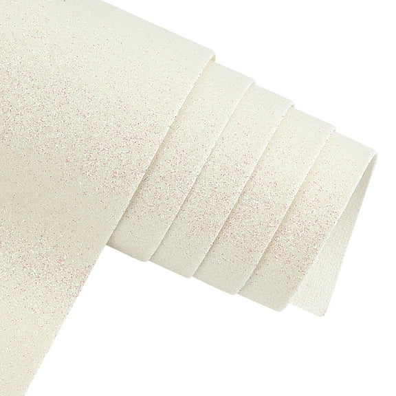 1 Roll Paillette Imitation Leather Fabric for Garment Accessories White 135x30x0.08cm
