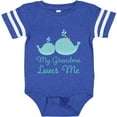 thumbnail image 3 of Inktastic My Grandma Loves Me Boys or Girls Baby Bodysuit, 3 of 5