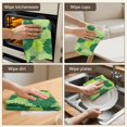 thumbnail image 5 of 4 Pcs Geometric Flower and Dahlia Green Funny Kitchen Towels, Microfiber Dish Towels, Kitchen Tea Towels Set 18" X 26", 5 of 6
