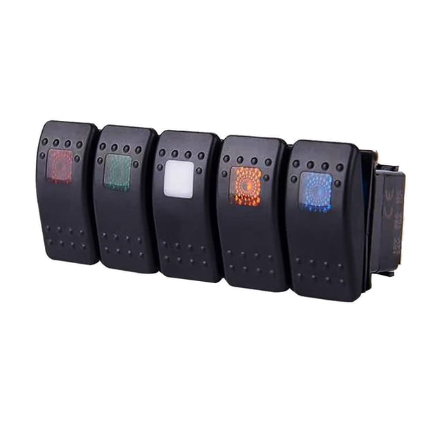Interruptor Impermeable 20a 12v DYNWAVEMX 5 Colores Interruptor LED
