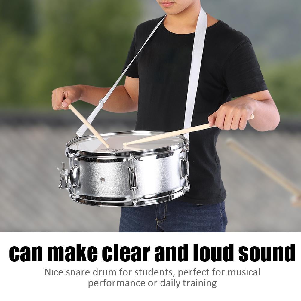 Student Snare Drum Set Stainless Steel Snare Drum Beginner Kit with Bag