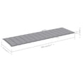 thumbnail image 6 of Sun Lounger Cushion Charmma Outdoor Seat Pad Gray 78.7"x27.6"x1.2" Fabric, 6 of 6