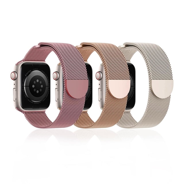 Correa Magnética Apple Watch Acero Inoxidable Milanese Loop para iWatch Ultra Series 10-1 SE, Paquet