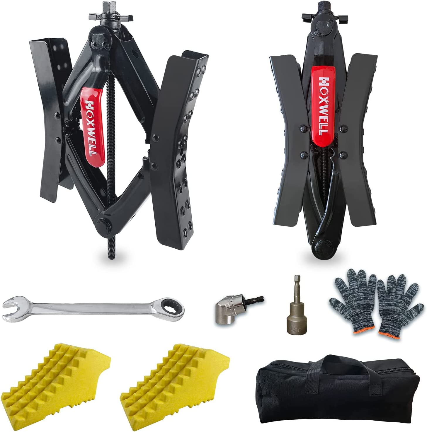 RV Camper Chocks Wheel X Stabilizer Sets for Travel Trailers, Wheel