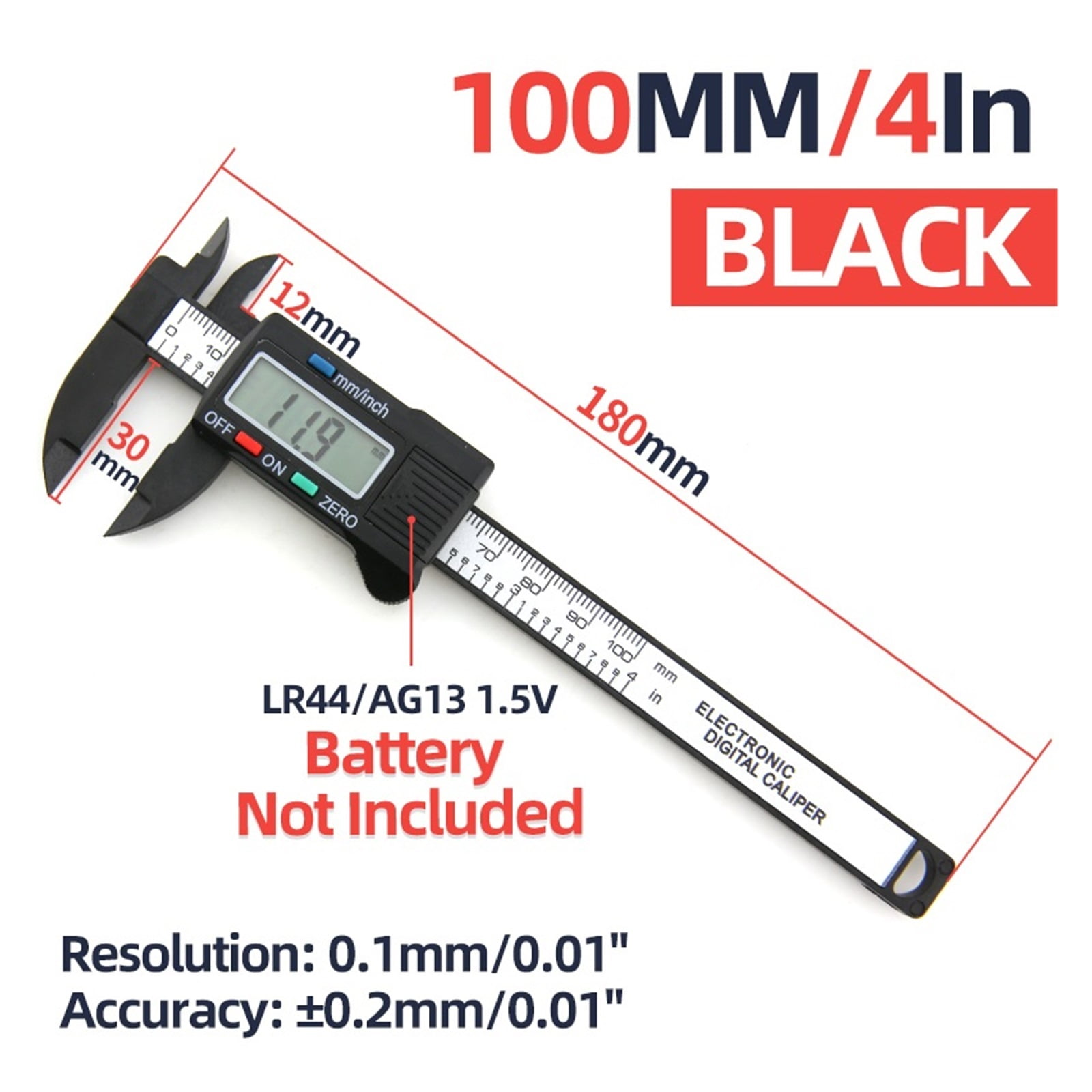 Electronic Digital Display Caliper Large Screen Display Vernier Caliper Carpenter Tool Caliper