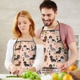 thumbnail image 3 of Black Cute Dachshund Dog and Wine Apron-Garden Aprons for Women with Pockets-Cotton Linen Waterproof Kitchen Cooking Gardening Aprons Adjustable for Kitchen,Cooking,BBQ and Salon 33x27 Inch, 3 of 4