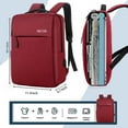 thumbnail image 3 of Sovegavy Travel Laptop Backpack with USB Charging Port, Travel Backpacks Business 15.6 inch College Computer Bag for Men Women, Red, 3 of 7