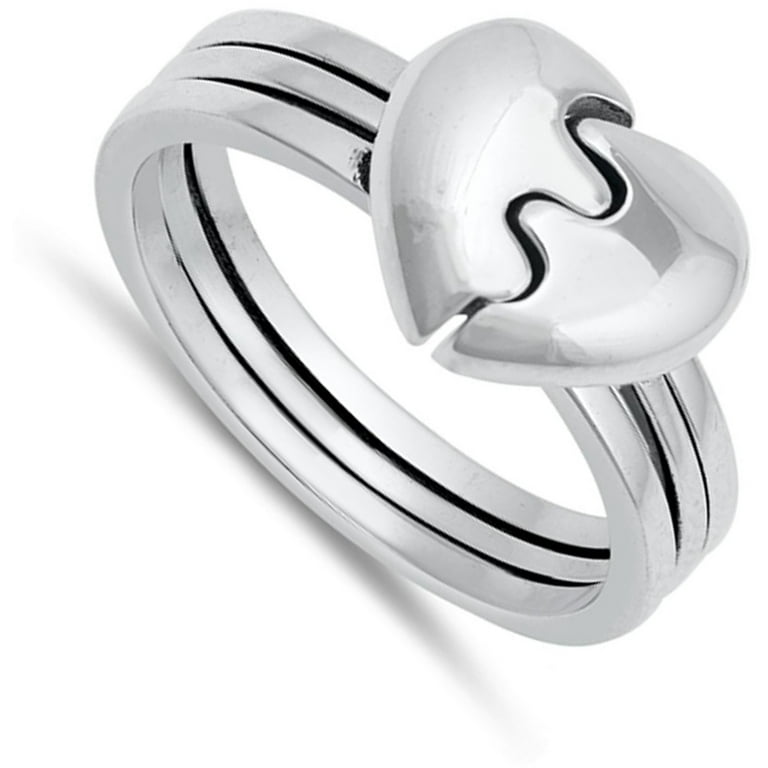 Heart puzzle ring discount