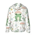 thumbnail image 3 of Easygdp Frog and Mushrooms Lightweight Long Sleeve Sun Shirt Sports long-Sleeved Sun Protective Clothing, Quick Drying Breathable - Large, 3 of 9