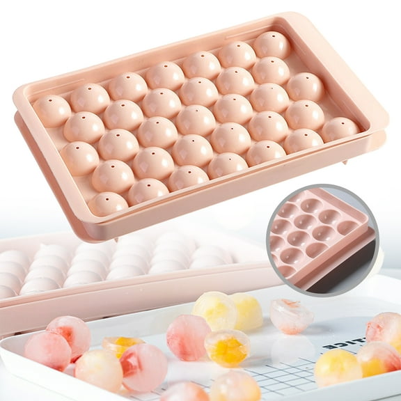 Round Ice Cube Tray for 33 Spheres - Ice Ball Maker Mold for Freezer