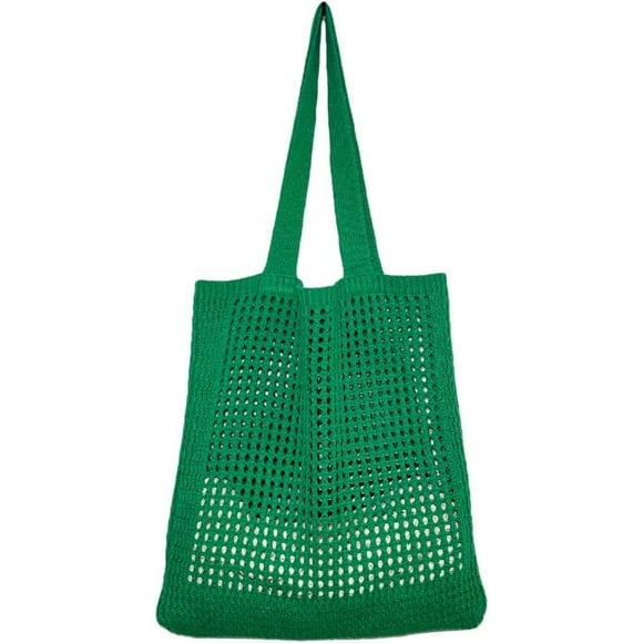 LHSHID Coconut Girl Aesthetic Crochet Tote Bag Small Cute Beach Bag